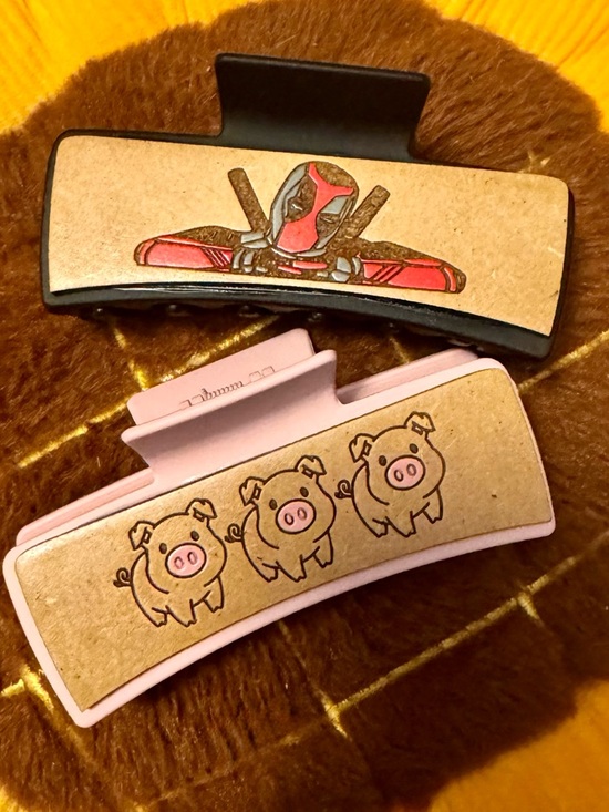 Accessories - Hand crafted customizable wood hair clips, buyers choice of 1